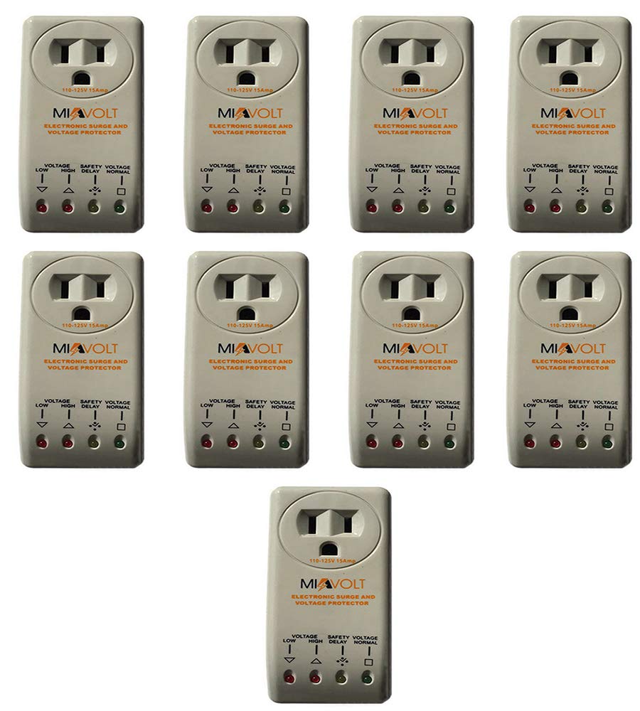 9-Pack Voltage Protector Brownout Surge Refrigerator 1800 Watts Appliance