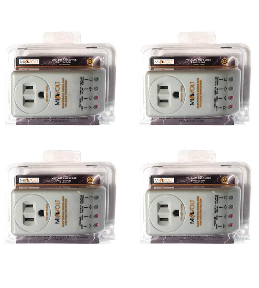 4-Pack 1800W Voltage Brownout Appliance Surge Protector 3-Years Warranty