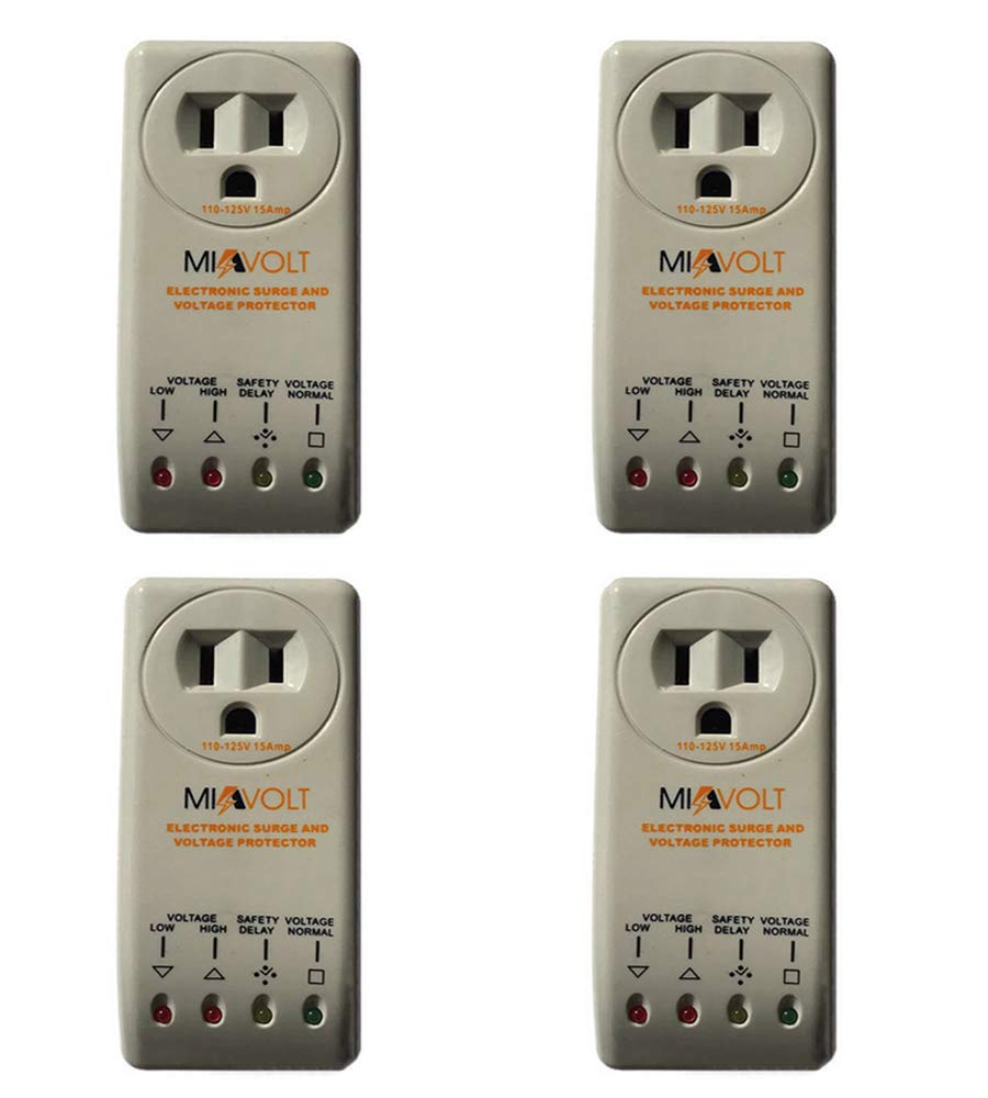 4-Pack 1800W Voltage Brownout Appliance Surge Protector 3-Years Warranty